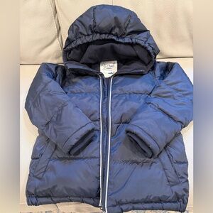 J. Crew Kids Dark Blue Hooded Puffer Jacket